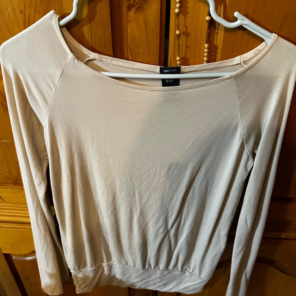 Gap Beige Long Sleeve Top